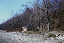 View of beach house and old beach road